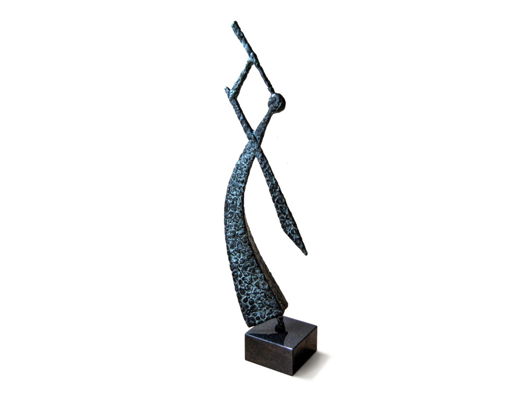 sculptuur - titel "De Sterrenkijker" - brons